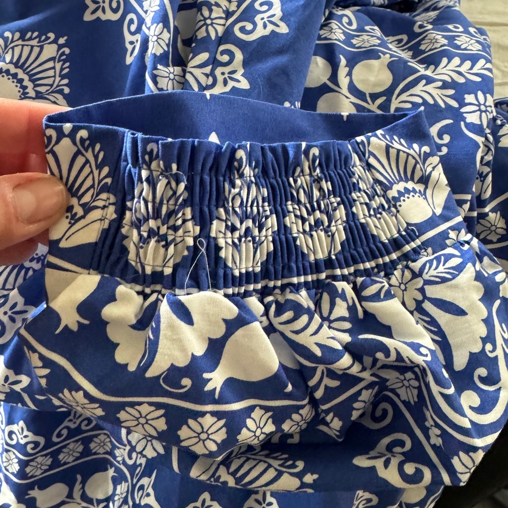 Boden Royal Blue and White Printed Maxi Dress - Picture 7 of 7